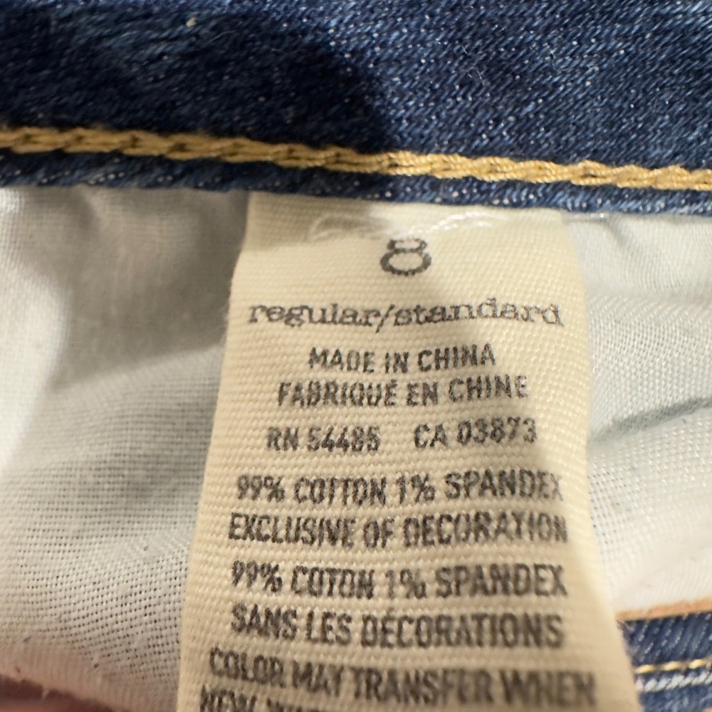 American Eagle Favorite Boyfriend Jeans Womens 8 Medium Wash Stretch Bootcut - Picture 4 of 7